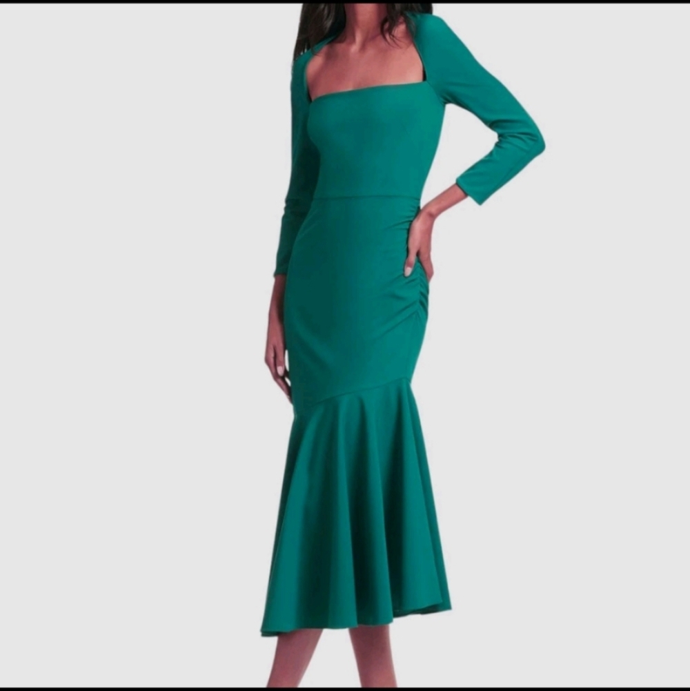 Sachin + Babi Teal Long Sleeve Dress